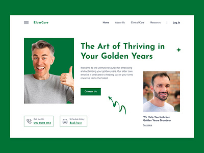 Eldercare website landing page design appdesign designer eldercare ui elderlycare landing page design mental health mental health website design minimal designinspire ui uidesign uidesigner uidesignideas ux uxdesign webdesign webdesigner websites