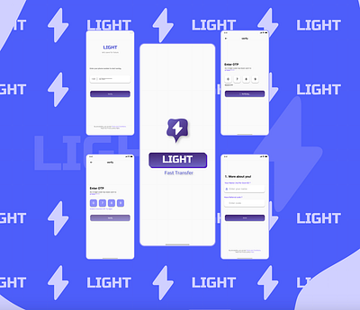 Login/Signup FAST with LIGHT animation branding iso login logo mobile ui uiux visual design