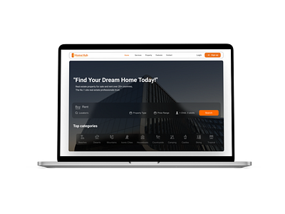 Home hub - Find your dream home today branding design graphic design ui ux vector