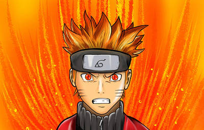 Naruto Shippuden - Sage Mode Naruto anime cartoon crazy design digital art graphic design illustration naruto