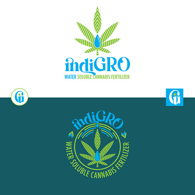 Indigo Cannabis Fertilizer Branding branding design graphic design logo packaging