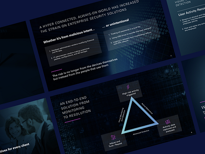 Cyber Security Presentation Deck artist branding chart color palette deck design graphic design icons infographic infographics keynote pitch deck portfolio powerpoint presentation typography visual identity