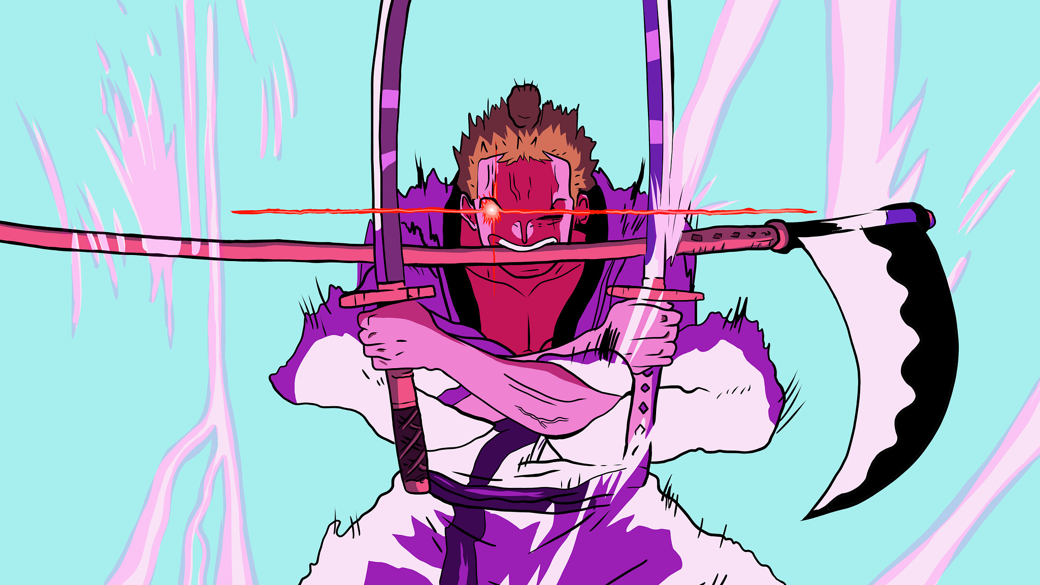 One Piece - Zoro "Three-sword Style: Purgatory Onigiri" by Pantelis ...