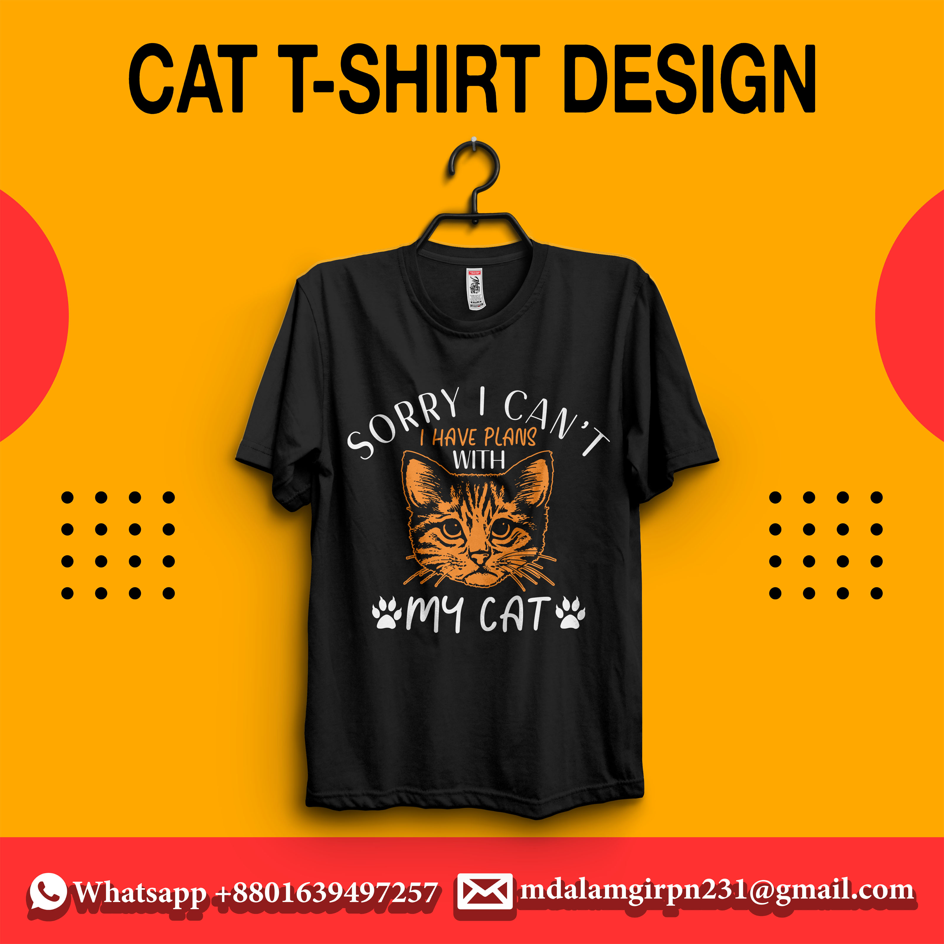 Custom Cat T Shirt Design designs themes templates and