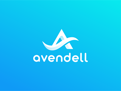 Avendell - Logo Design blue branding company logo design geometric graphic design illustration letter a logo minimal logo modern logo phencils soft logo vector