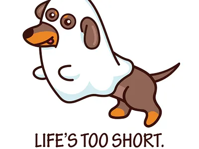 Life's Too Short apparel dachshund design digital art doxies graphic design wiener dog