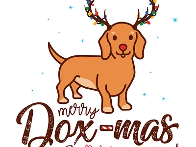 Rudolph the Red-nose Dachsund apparel cartoon dachshund digital art doxie graphic design illustration wiener dog