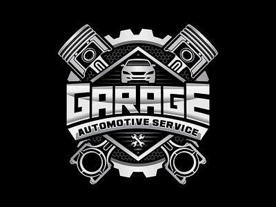 Garage Logo, Auto Repair Logo, Gear Logo, Mechanic Logo auto repair auto repair logo automotive automotive logo garage garage logo gear gear logo logo mechanic mechanic logo piston