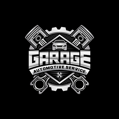 Garage Logo, Auto Repair Logo, Gear Logo, Mechanic Logo auto repair auto repair logo automotive automotive logo garage garage logo gear gear logo logo mechanic mechanic logo piston
