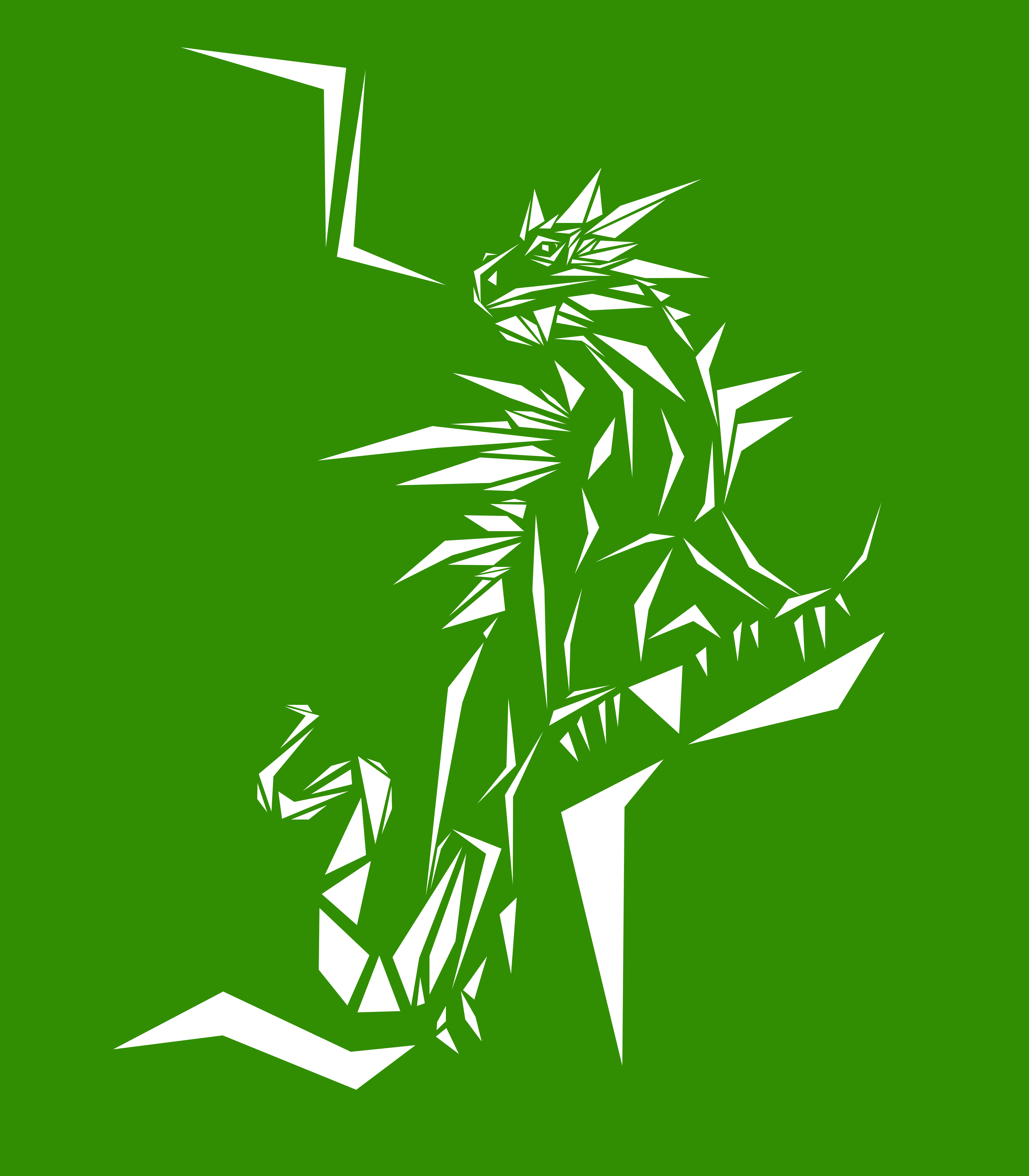 Agama line art negative space