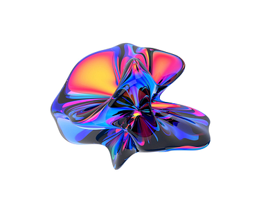 Iridescent shape 3d abstract ai animation art artificial intelligence blender bubble colorful concept design glass holographic iridescent loop render shape