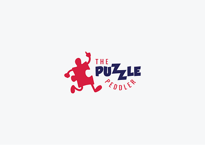 The Puzzle Peddler art brand identity branding concept entertainment freelancer freelancing fun illustrator jigsaw logo logo design puzzle puzzles trading
