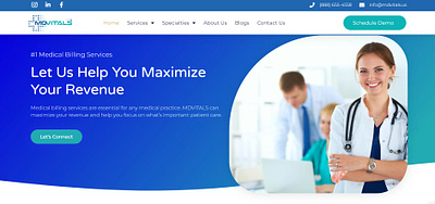 Website Design MDvitals billing company design doctor prototype ui ux web design web interface web ui website