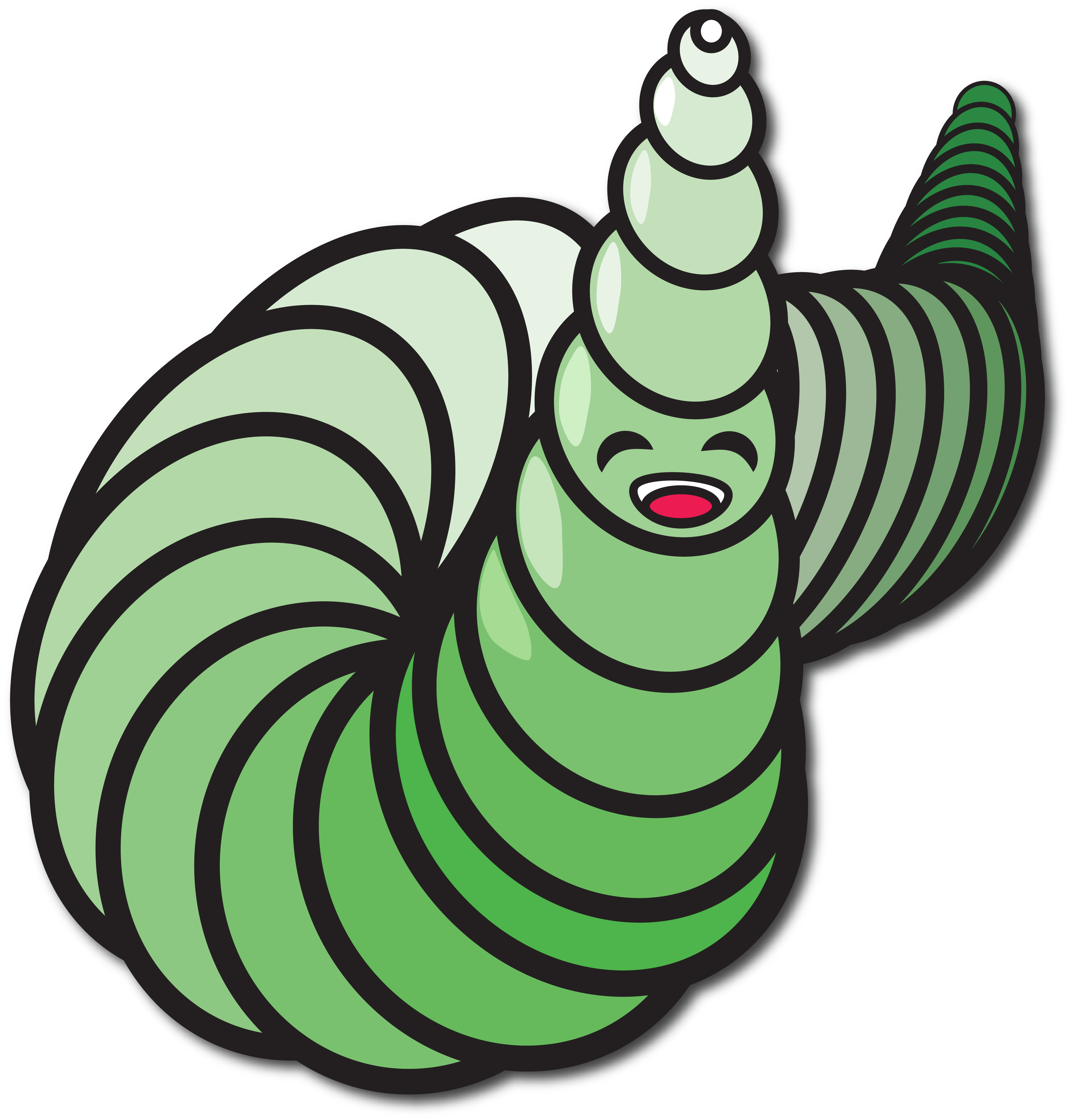 Happy little vector caterpillar adobe illustrator design digital dribbble graphic design illustration vector vectorart