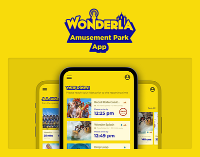 Wonderla Amusement Park app amusement park enhance queueing improve queueing experience theme park ui ux virtual queue wonderla