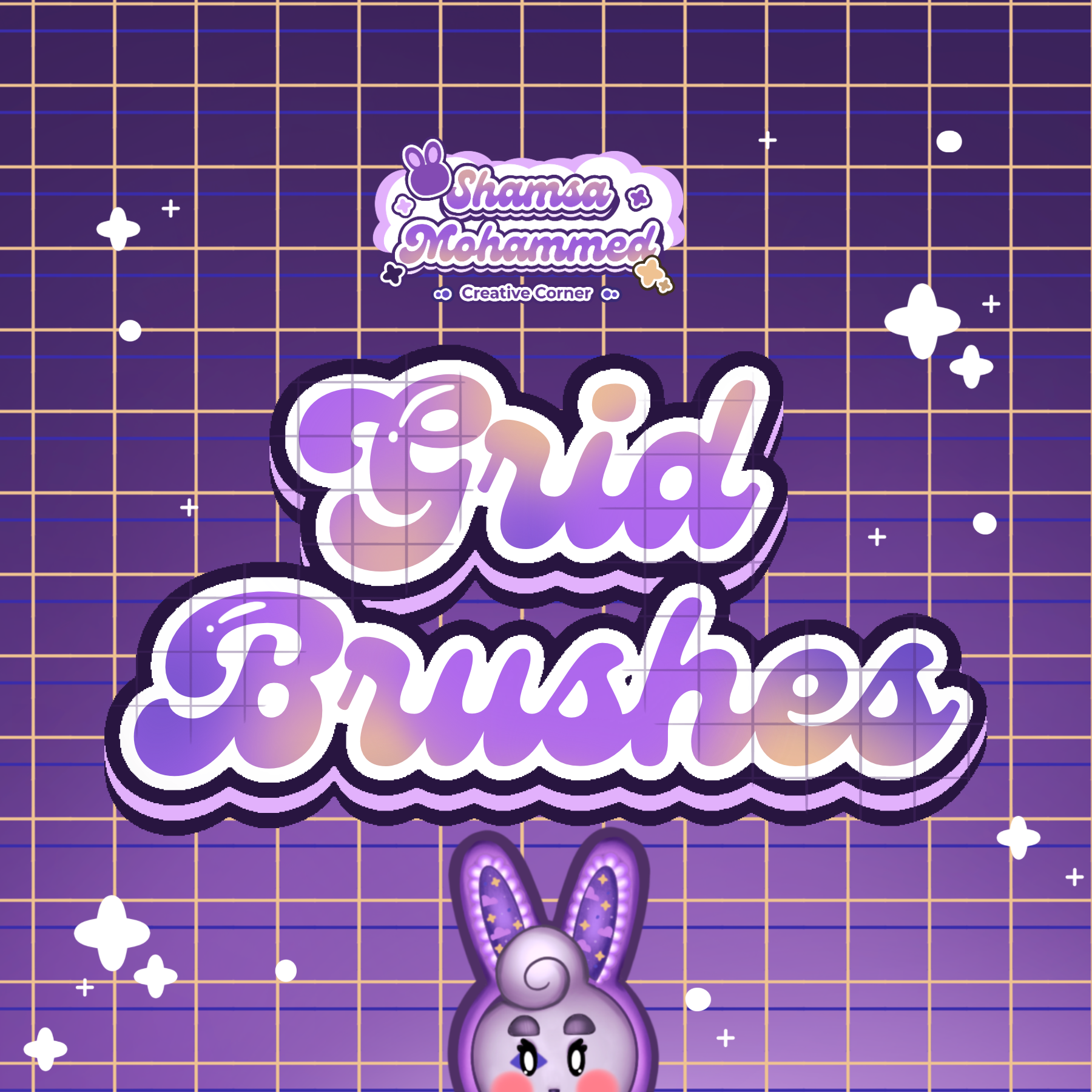 Procreate Grid Brushes!! artshop branding illustration wallpaper