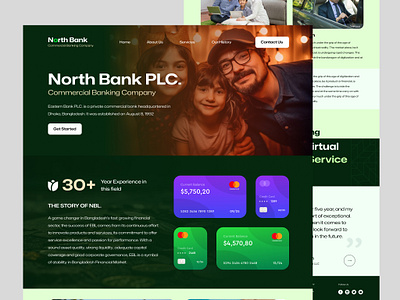 Banking Landing Page Design. banking ui designer designers insparation landing page ui ui design uiux user interface design
