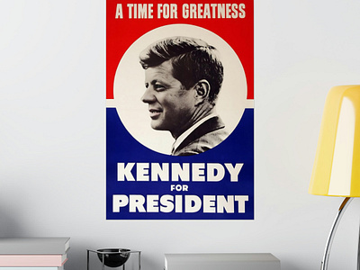 John F. Kennedy For President Poster animation branding graphic design illustration logo politics usa ux vector