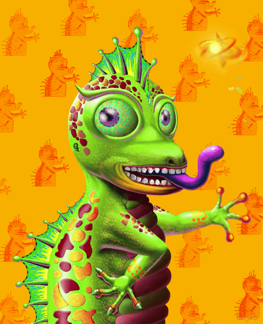 LizardOlmighty 8# Opensea animal character animal illustration animated gif animation art basel cartoon character color crypto art design digital collectibles digital painting graphic design illustration lizardolmighty nft nft art nft collection nft配布 not ui opensea