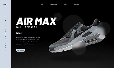 Nike shoe landing page concept. branding graphic design landingpage nike shoes ui