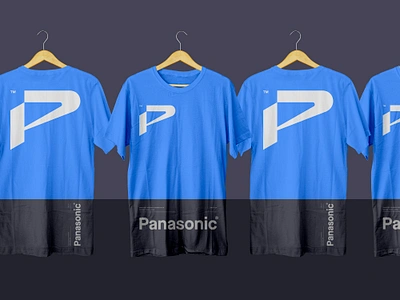 Panasonic T-Shirt audio blue branding clothing contrast electronics japan lettermark logo monogram panasonic rebrand redesign shirt symbol t shirt tech tee video wear