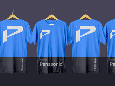 Panasonic T-Shirt audio blue branding clothing contrast electronics japan lettermark logo monogram panasonic rebrand redesign shirt symbol t shirt tech tee video wear