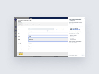 Tabbed Form Interface input helpers tabbed content tabbed form