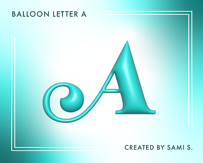 Balloon Letter A graphic design
