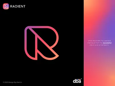 Line R Logo | Lettermark | Modern branding business clean colorful letter corporate custom logo gradient graphic design icon initial letter line logo logo minimalist modern monogram r r logo simple technologies trendy color