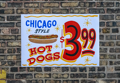 Chicago style chicago design hand painted illustration mural sign sign painting signs typography