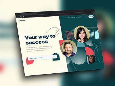 Your way to success design desktop site ui ux