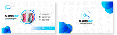 Cleaning service business card adobe illustrator blue theme blue theme card business card services business card