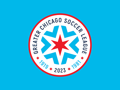 Greater Chicago Soccer League badge brand branding chicago circle crest design flag futbol league logo soccer star