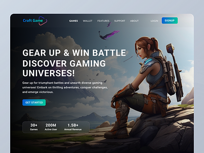 Gaming Universes - CraftGame Redesign app branding craft design game game lover game website gaming universe graphic design illustration landing page logo mobile game motion graphics play game ui ux web design web development website