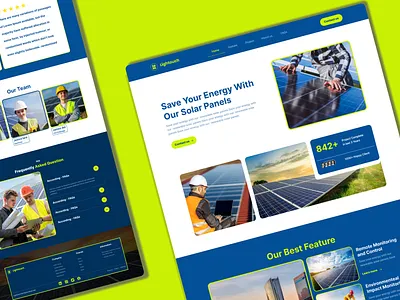Professional and Modern UI/UX Web Design brand identity branding company design graphic graphic design illustration landing page landing page design modern solar solar panels ui ui ux ui ux design ux web web design website website design