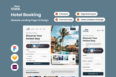 StayVista - Hotel Booking Web Landing Page book design landing page layout ui ux website