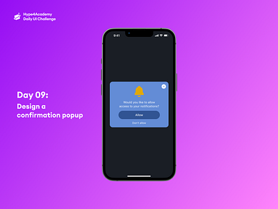 Day 09: Design a confirmation popup confirmation page daily ui challenge dailyui design a confirmation popup hype4academy mobile design mobile ui notification notification pop uo popup confirmation popup modal popup view ui ux