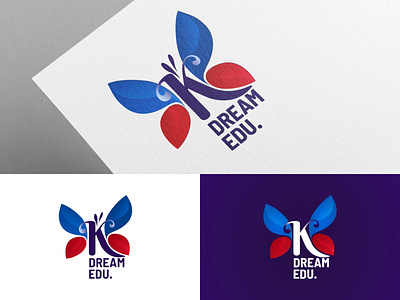 Logo for K Dream Edu branding graphic design logo logo design