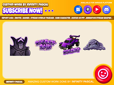 👾Custom Villain Emotes👾 animation badges car character design custom emotes twitch design discord emotes facebook emotes graphic design illustration logo loyalty badges monster purple streamoverlay subbadges twitch emotes twitchemotes villain youtube emotes