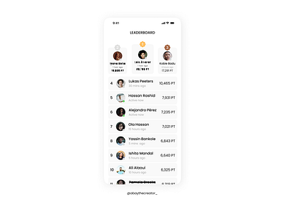 Leaderboard app daily ui design figma game leaderboard learning list mobile players ui uiux ux