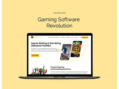 Gaming Software Revolution b2b solutions branding figma gaming graphic design landing page sports ui designs web design wordpress design