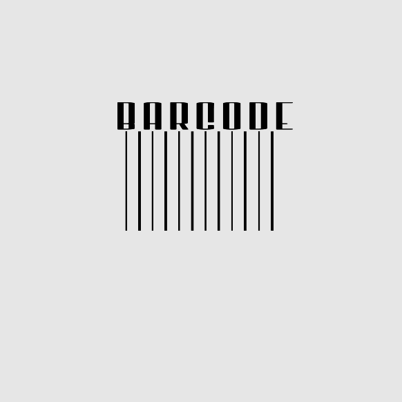 Barcode barcode illustrator text design text effect text style typographgy