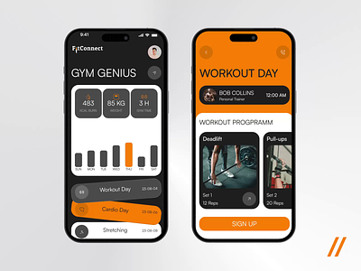 Fitness Mobile iOS App android app app design app interaction booking dashboard design fitness gym interface ios mobile mobile app mobile ui product design sport track training ui ux