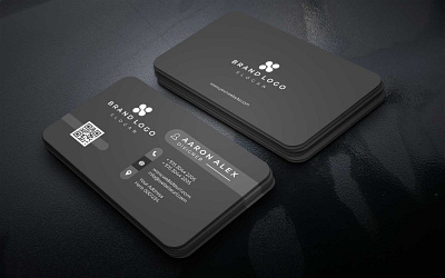 Corporate Black Business card Template businesspassion