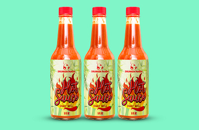 Hot Sauce Label Design bottle label branding design graphic design hot sauce illustration label design labels logo mockup packaging design sauce bottle sauce label vector