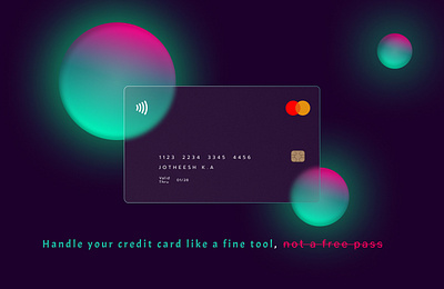 Glass Credit / Debit Card Design credit card debit card figma glassmorphism product design ui