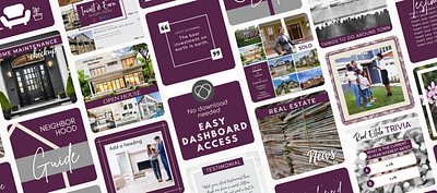 12 mos of Canva templates on a calendar dashboard~ for Realtors