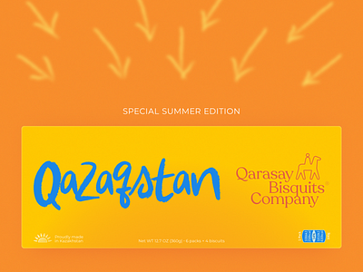 Qarasay Biscuits. Special summer edition branding design graphic design illustration kazakh kazakhstan package qazaq qazaqstan vector