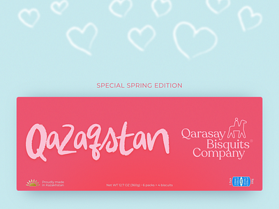 Qarasay Biscuits. Special spring edition branding design graphic design illustration kazakh kazakhstan package qazaq qazaqstan vector