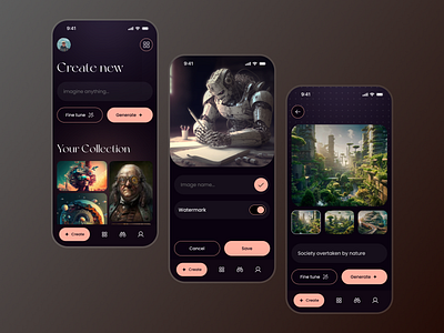 AI Image generator app - UI design - Superdribbbs 🏀 Day #4 ai app design generative ai image ui